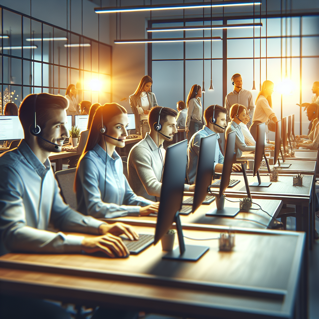 Customer support team assisting users